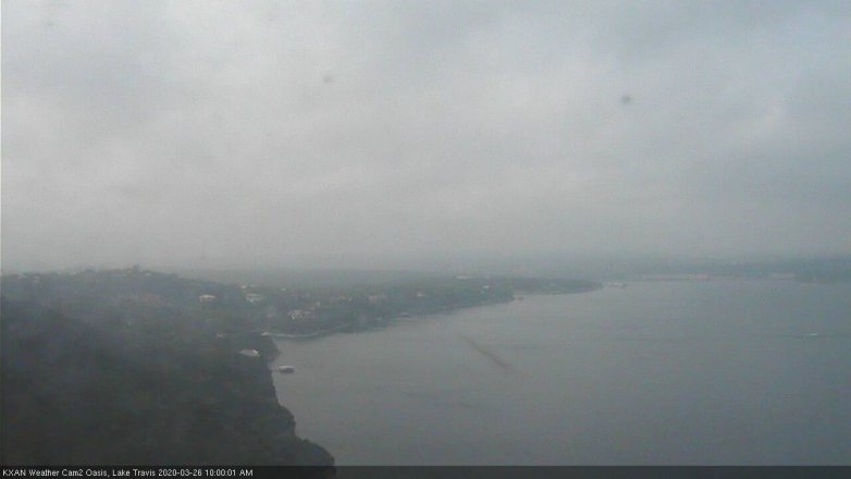 Lake Travis webcam, March 26, 2020 10:00 AM CT