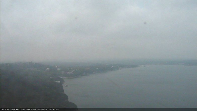 Lake Travis webcam, March 26, 2020 10:25 AM CT