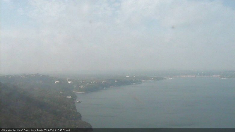 Lake Travis webcam, March 26, 2020 10:45 AM CT