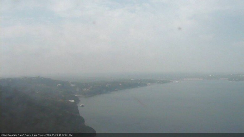 Lake Travis webcam, March 26, 2020 11:25 AM CT