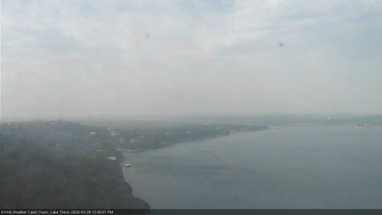Lake Travis webcam, March 26, 2020 12:00 PM CT