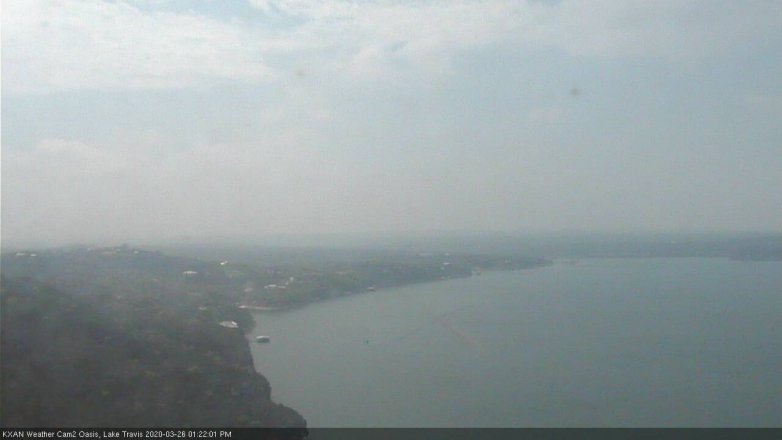 Lake Travis webcam, March 26, 2020 1:25 PM CT