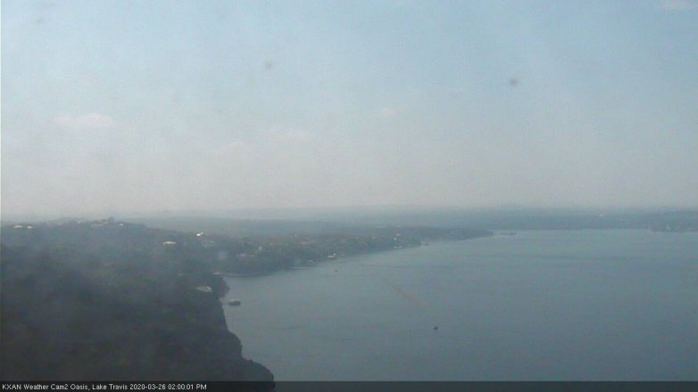 Lake Travis webcam, March 26, 2020 2:00 PM CT