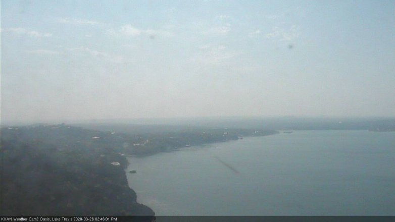 Lake Travis webcam, March 26, 2020 2:45 PM CT
