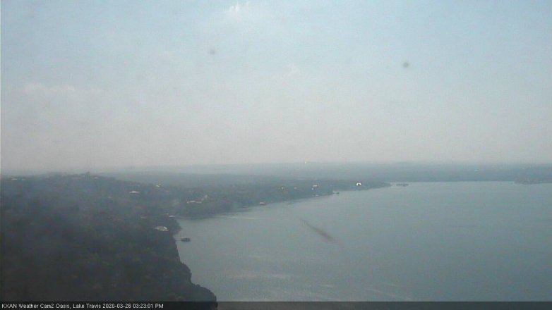 Lake Travis webcam, March 26, 2020 3:25 PM CT