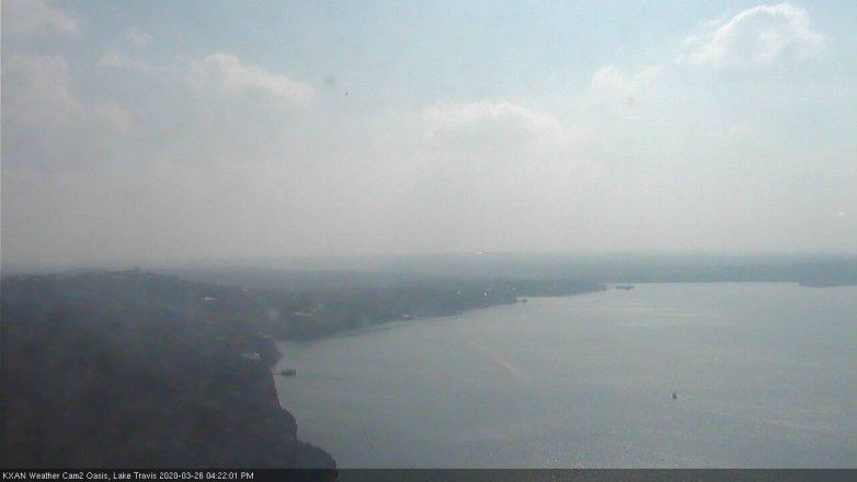 Lake Travis webcam, March 26, 2020 4:25 PM CT