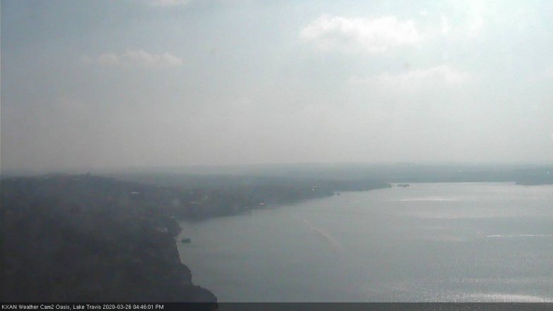Lake Travis webcam, March 26, 2020 4:45 PM CT