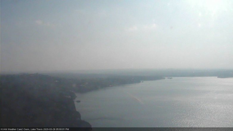 Lake Travis webcam, March 26, 2020 5:00 PM CT