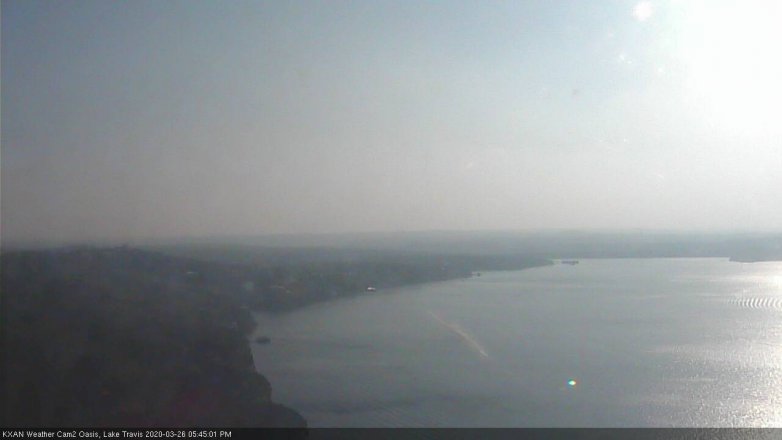 Lake Travis webcam, March 26, 2020 5:45 PM CT