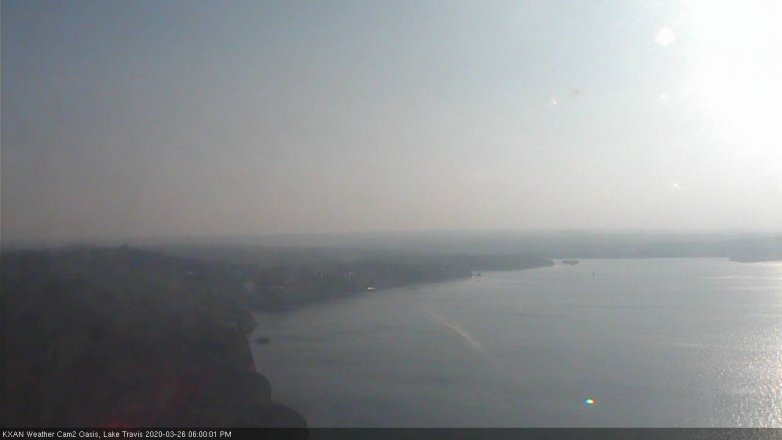 Lake Travis webcam, March 26, 2020 6:00 PM CT