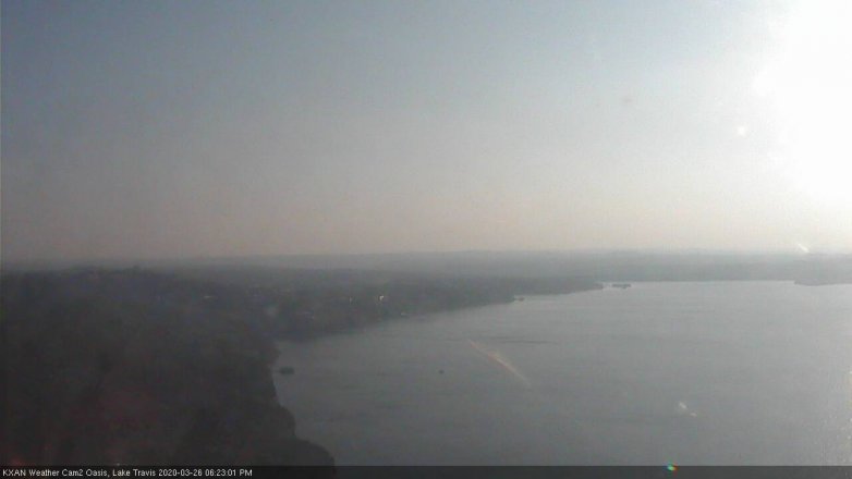 Lake Travis webcam, March 26, 2020 6:25 PM CT