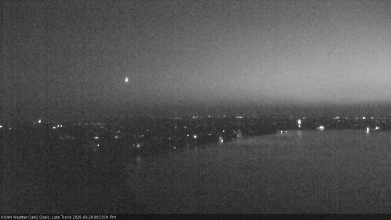 Lake Travis webcam, March 26, 2020 8:25 PM CT