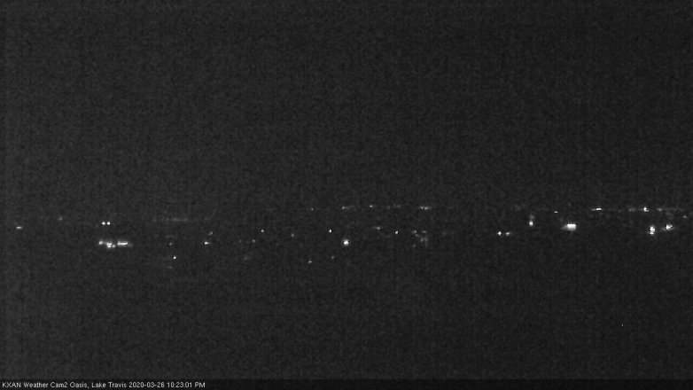Lake Travis webcam, March 26, 2020 10:25 PM CT