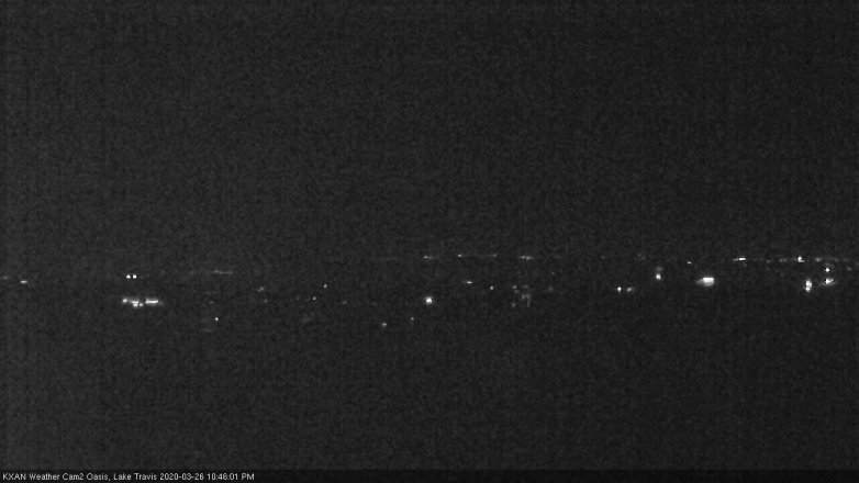 Lake Travis webcam, March 26, 2020 10:45 PM CT