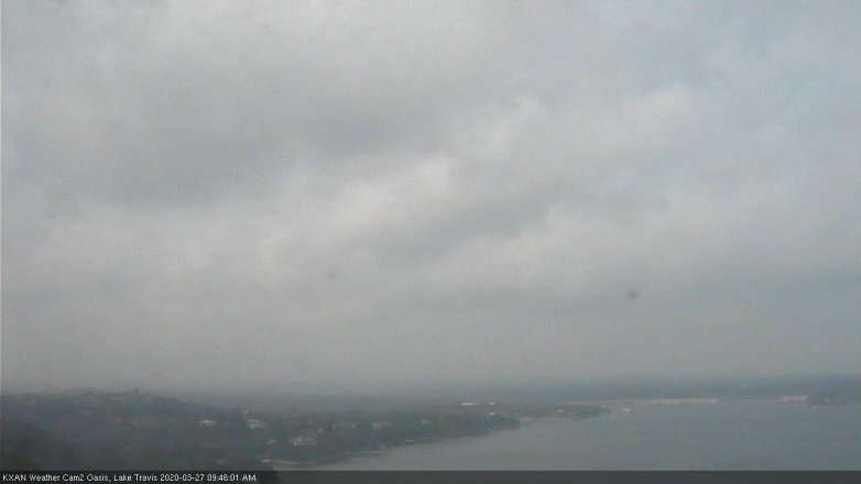 Lake Travis webcam, March 27, 2020 9:45 AM CT