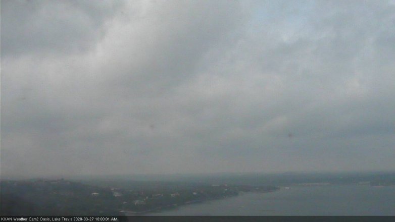 Lake Travis webcam, March 27, 2020 10:00 AM CT