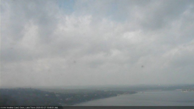 Lake Travis webcam, March 27, 2020 10:45 AM CT