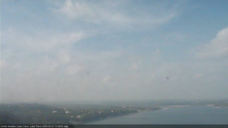 Lake Travis webcam, March 27, 2020 11:00 AM CT
