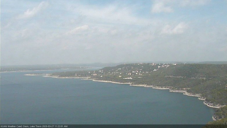 Lake Travis webcam, March 27, 2020 11:25 AM CT