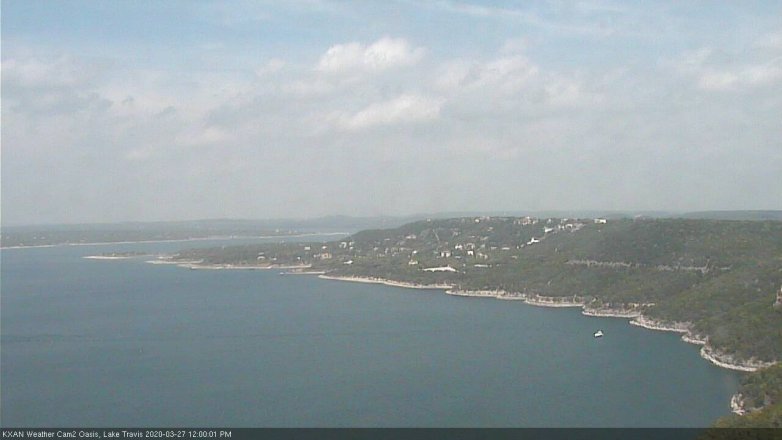 Lake Travis webcam, March 27, 2020 12:00 PM CT