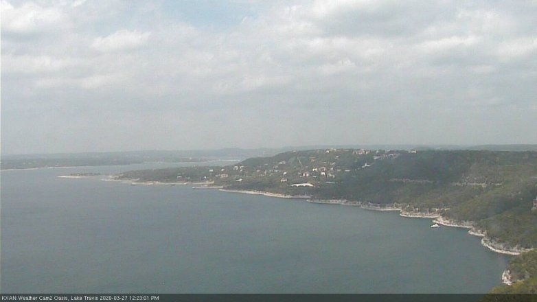Lake Travis webcam, March 27, 2020 12:25 PM CT
