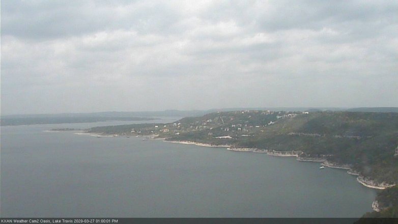 Lake Travis webcam, March 27, 2020 1:00 PM CT