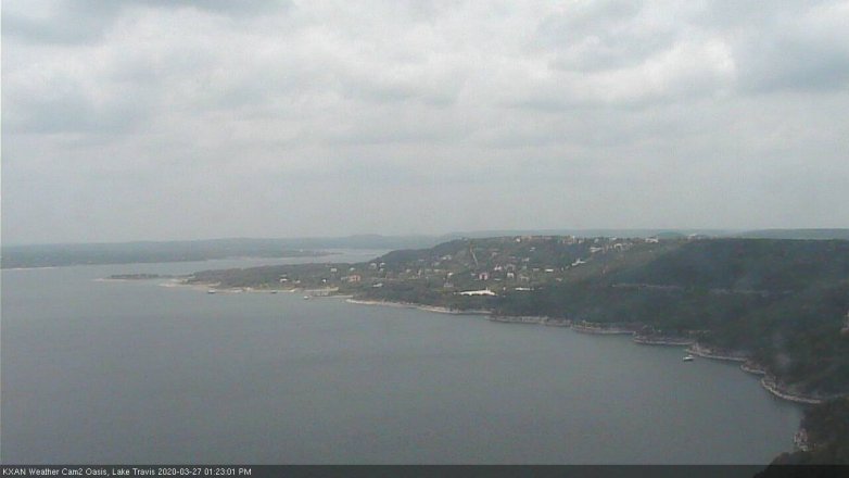 Lake Travis webcam, March 27, 2020 1:25 PM CT