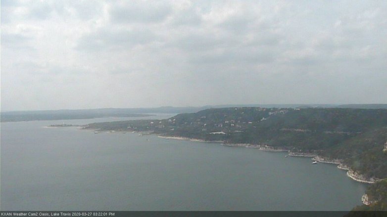 Lake Travis webcam, March 27, 2020 3:25 PM CT