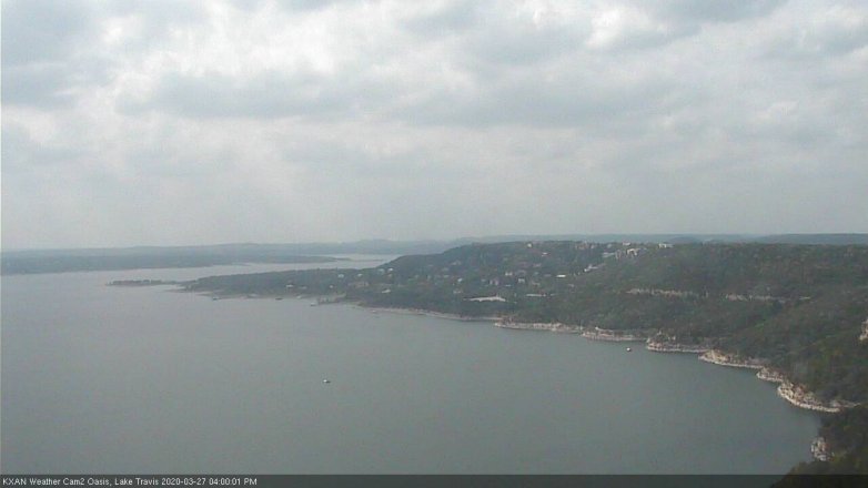 Lake Travis webcam, March 27, 2020 4:00 PM CT
