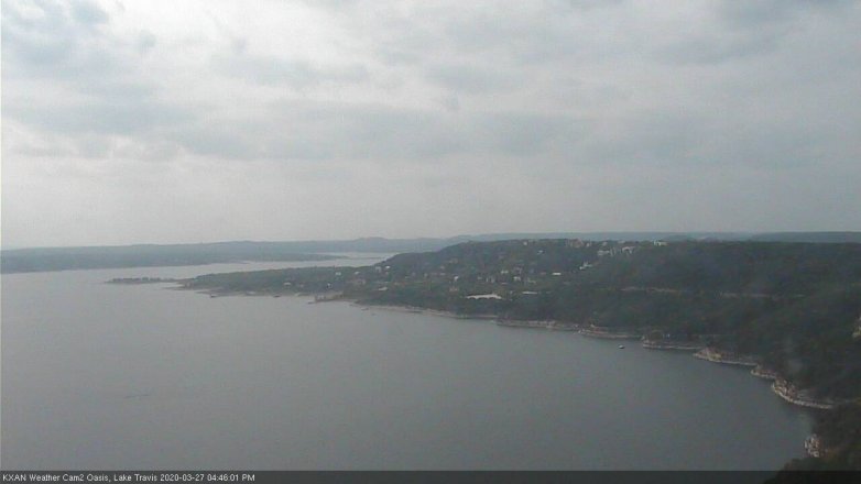 Lake Travis webcam, March 27, 2020 4:45 PM CT
