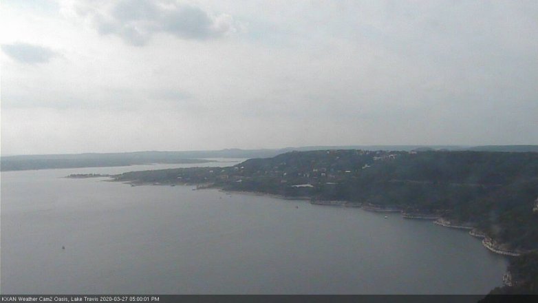 Lake Travis webcam, March 27, 2020 5:00 PM CT