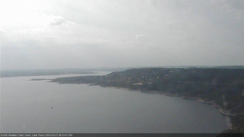 Lake Travis webcam, March 27, 2020 5:25 PM CT