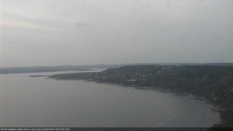 Lake Travis webcam, March 27, 2020 6:25 PM CT