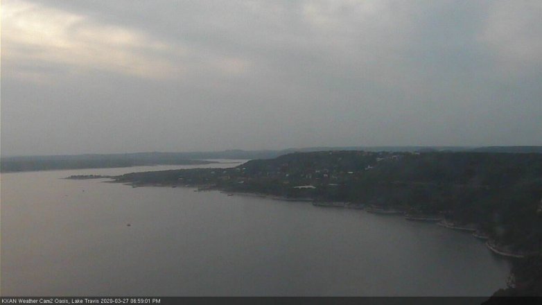 Lake Travis webcam, March 27, 2020 7:00 PM CT