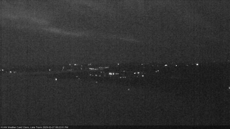 Lake Travis webcam, March 27, 2020 8:25 PM CT