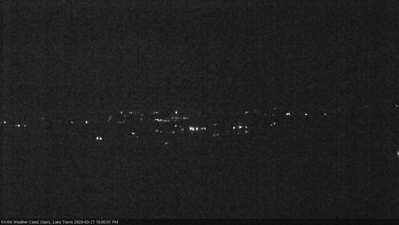 Lake Travis webcam, March 27, 2020 10:00 PM CT