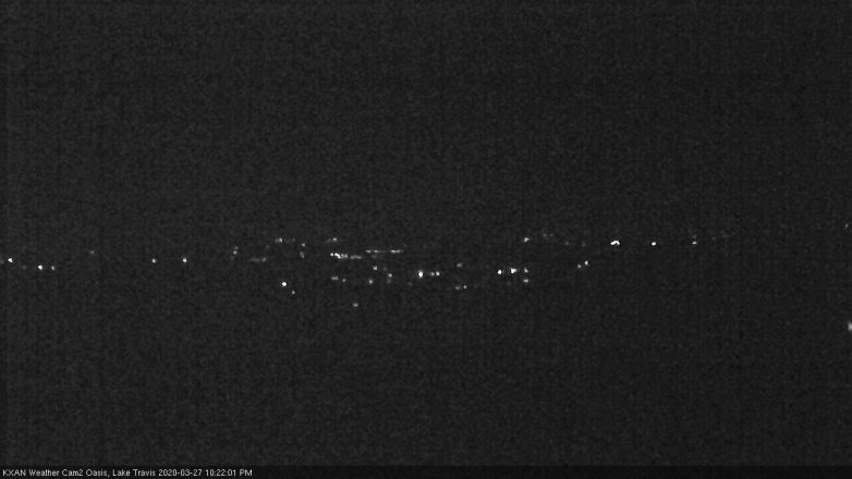 Lake Travis webcam, March 27, 2020 10:25 PM CT