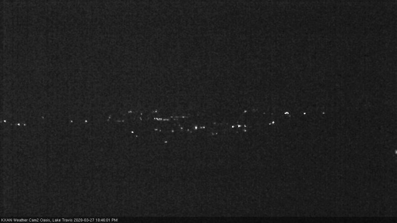 Lake Travis webcam, March 27, 2020 10:45 PM CT