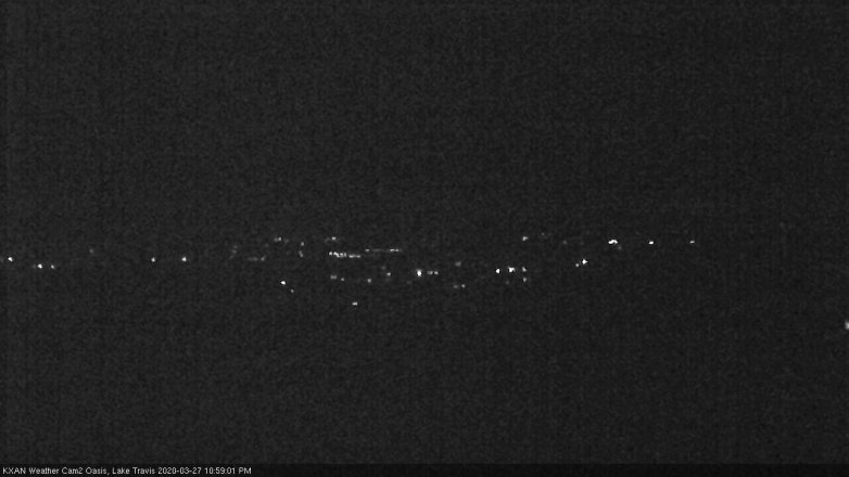 Lake Travis webcam, March 27, 2020 11:00 PM CT