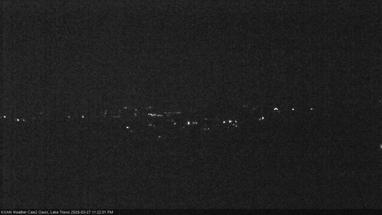 Lake Travis webcam, March 27, 2020 11:25 PM CT
