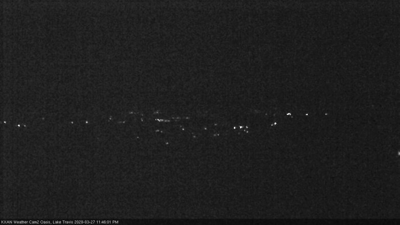 Lake Travis webcam, March 27, 2020 11:45 PM CT