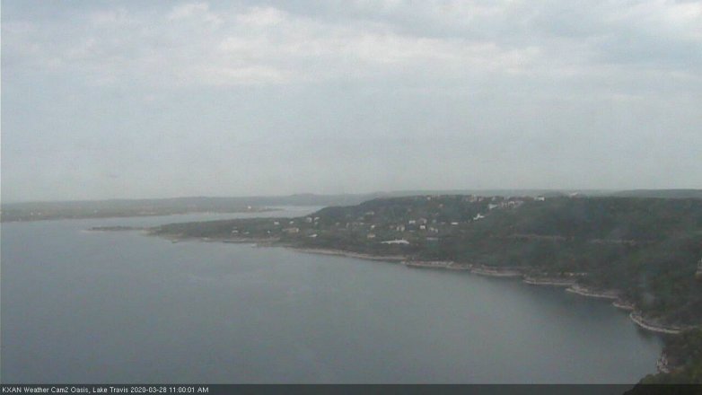 Lake Travis webcam, March 28, 2020 11:00 AM CT