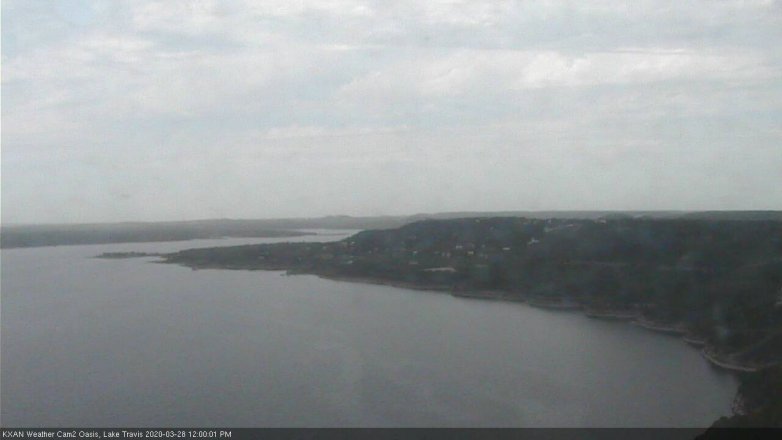 Lake Travis webcam, March 28, 2020 12:00 PM CT