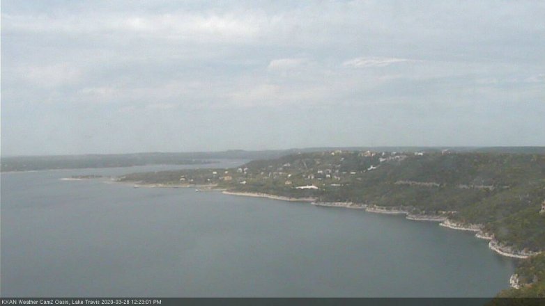 Lake Travis webcam, March 28, 2020 12:25 PM CT