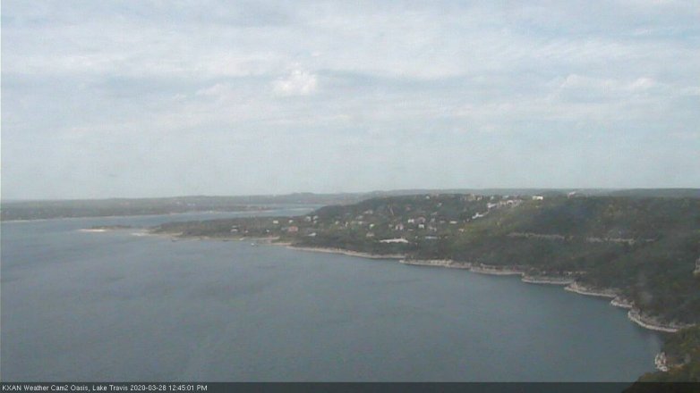 Lake Travis webcam, March 28, 2020 12:45 PM CT