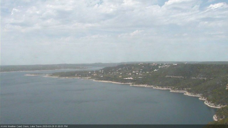 Lake Travis webcam, March 28, 2020 1:00 PM CT