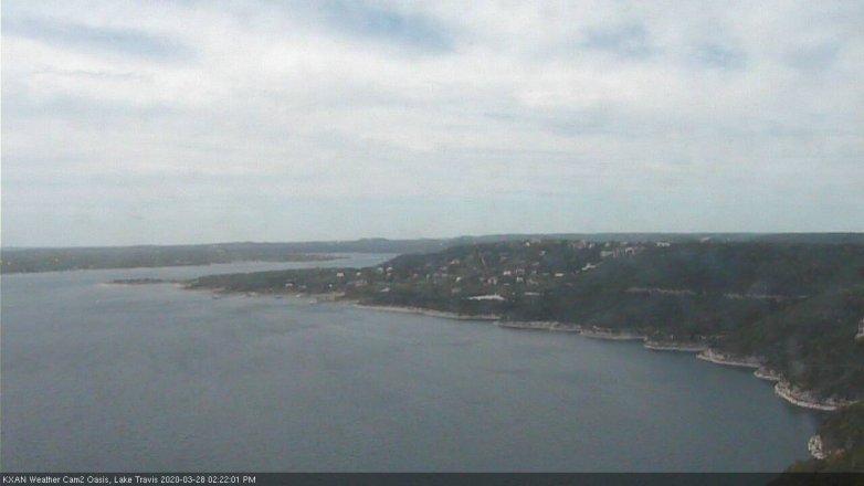 Lake Travis webcam, March 28, 2020 2:25 PM CT
