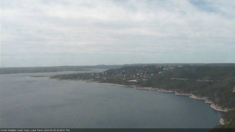 Lake Travis webcam, March 28, 2020 2:45 PM CT