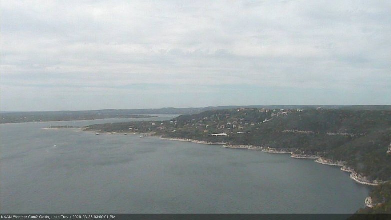 Lake Travis webcam, March 28, 2020 3:00 PM CT