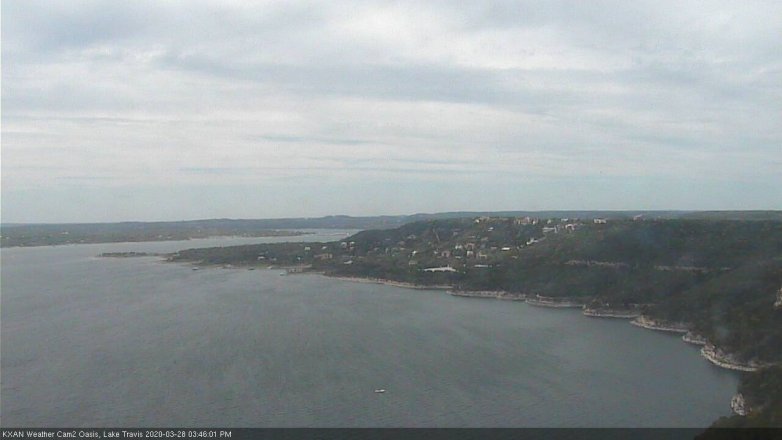 Lake Travis webcam, March 28, 2020 3:45 PM CT